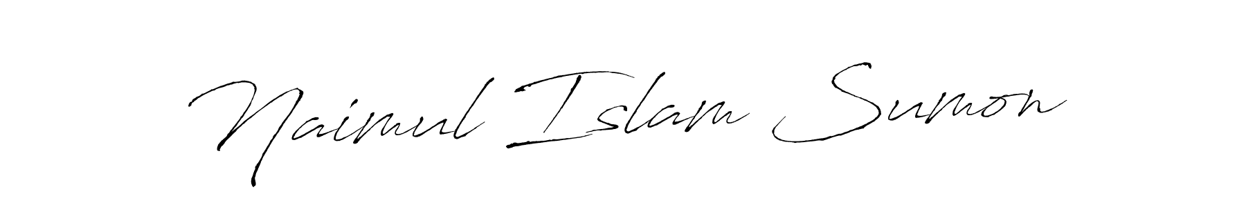 The best way (Antro_Vectra) to make a short signature is to pick only two or three words in your name. The name Naimul Islam Sumon include a total of six letters. For converting this name. Naimul Islam Sumon signature style 6 images and pictures png