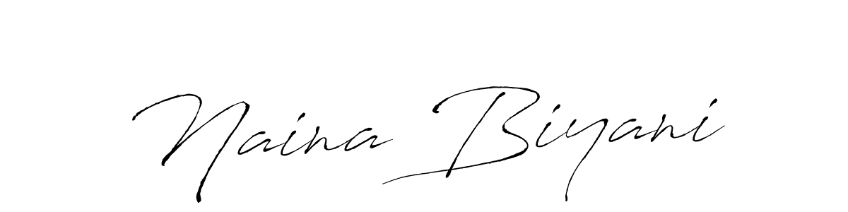 The best way (Antro_Vectra) to make a short signature is to pick only two or three words in your name. The name Naina Biyani include a total of six letters. For converting this name. Naina Biyani signature style 6 images and pictures png