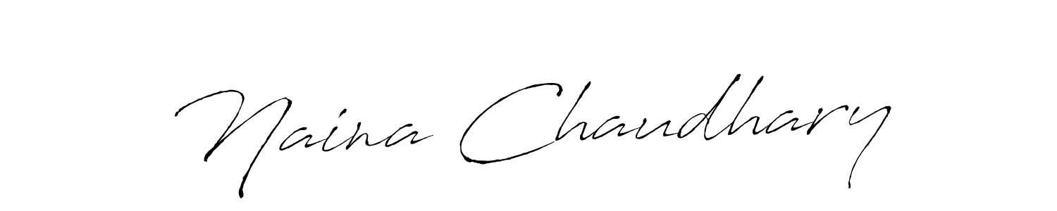 Naina Chaudhary stylish signature style. Best Handwritten Sign (Antro_Vectra) for my name. Handwritten Signature Collection Ideas for my name Naina Chaudhary. Naina Chaudhary signature style 6 images and pictures png