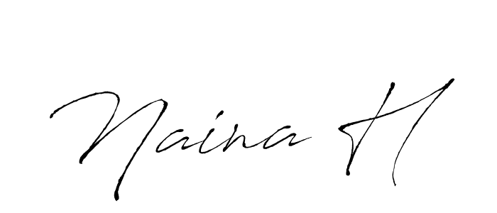 The best way (Antro_Vectra) to make a short signature is to pick only two or three words in your name. The name Naina H include a total of six letters. For converting this name. Naina H signature style 6 images and pictures png