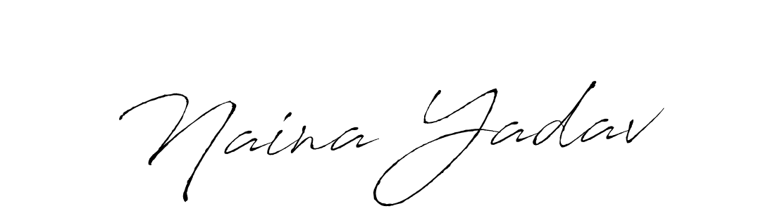 Make a beautiful signature design for name Naina Yadav. With this signature (Antro_Vectra) style, you can create a handwritten signature for free. Naina Yadav signature style 6 images and pictures png