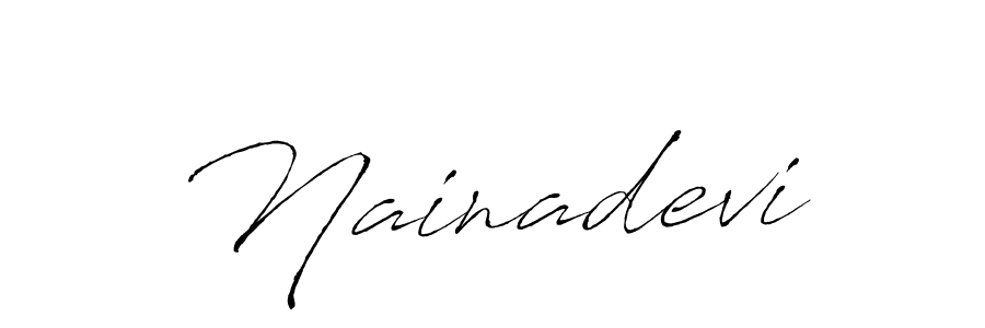 Make a beautiful signature design for name Nainadevi. With this signature (Antro_Vectra) style, you can create a handwritten signature for free. Nainadevi signature style 6 images and pictures png