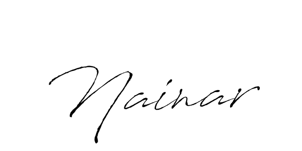 Nainar stylish signature style. Best Handwritten Sign (Antro_Vectra) for my name. Handwritten Signature Collection Ideas for my name Nainar. Nainar signature style 6 images and pictures png