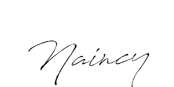 How to make Naincy name signature. Use Antro_Vectra style for creating short signs online. This is the latest handwritten sign. Naincy signature style 6 images and pictures png