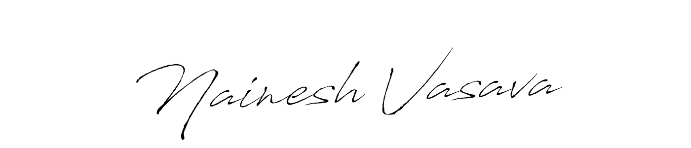 The best way (Antro_Vectra) to make a short signature is to pick only two or three words in your name. The name Nainesh Vasava include a total of six letters. For converting this name. Nainesh Vasava signature style 6 images and pictures png