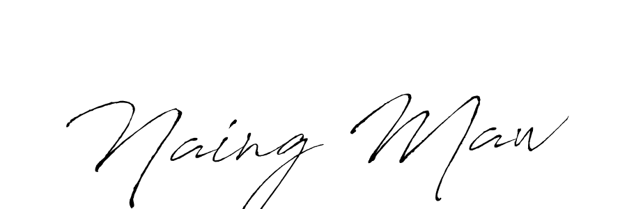 Naing Maw stylish signature style. Best Handwritten Sign (Antro_Vectra) for my name. Handwritten Signature Collection Ideas for my name Naing Maw. Naing Maw signature style 6 images and pictures png