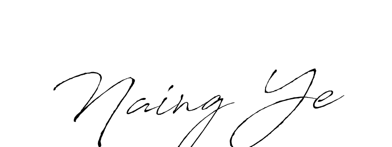 Design your own signature with our free online signature maker. With this signature software, you can create a handwritten (Antro_Vectra) signature for name Naing Ye. Naing Ye signature style 6 images and pictures png