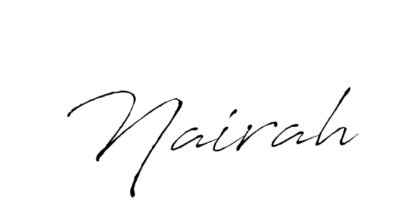 The best way (Antro_Vectra) to make a short signature is to pick only two or three words in your name. The name Nairah include a total of six letters. For converting this name. Nairah signature style 6 images and pictures png