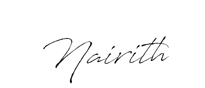Make a beautiful signature design for name Nairith. With this signature (Antro_Vectra) style, you can create a handwritten signature for free. Nairith signature style 6 images and pictures png