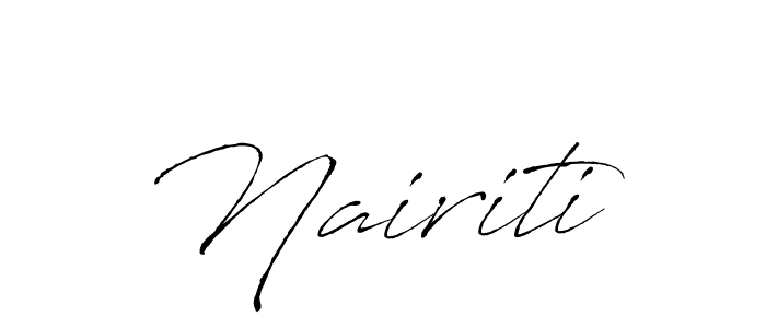 How to make Nairiti signature? Antro_Vectra is a professional autograph style. Create handwritten signature for Nairiti name. Nairiti signature style 6 images and pictures png