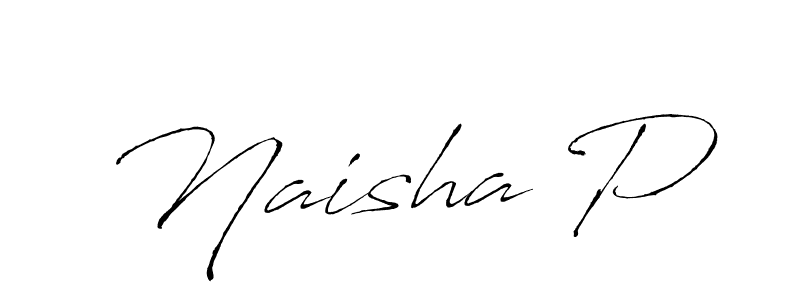 Make a beautiful signature design for name Naisha P. With this signature (Antro_Vectra) style, you can create a handwritten signature for free. Naisha P signature style 6 images and pictures png