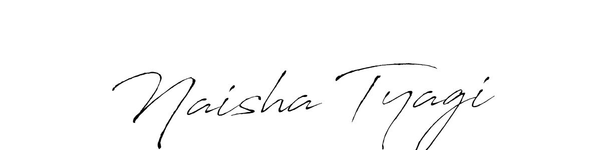 Make a beautiful signature design for name Naisha Tyagi. With this signature (Antro_Vectra) style, you can create a handwritten signature for free. Naisha Tyagi signature style 6 images and pictures png