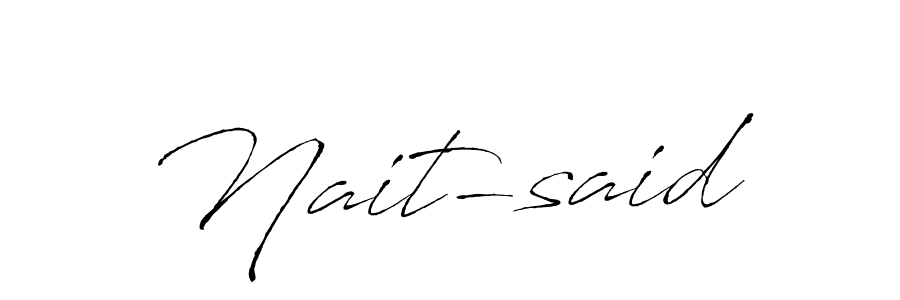 if you are searching for the best signature style for your name Nait-said. so please give up your signature search. here we have designed multiple signature styles  using Antro_Vectra. Nait-said signature style 6 images and pictures png