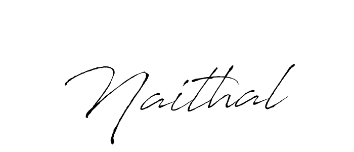 Use a signature maker to create a handwritten signature online. With this signature software, you can design (Antro_Vectra) your own signature for name Naithal. Naithal signature style 6 images and pictures png