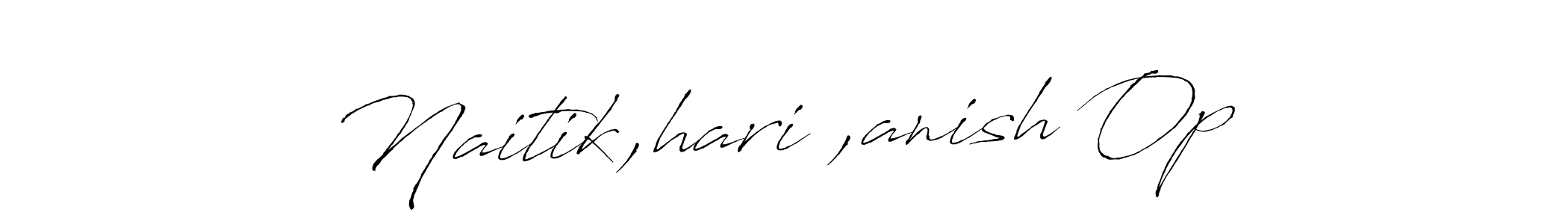 You can use this online signature creator to create a handwritten signature for the name Naitik,hari ,anish Op. This is the best online autograph maker. Naitik,hari ,anish Op signature style 6 images and pictures png