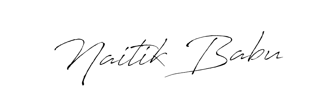 Design your own signature with our free online signature maker. With this signature software, you can create a handwritten (Antro_Vectra) signature for name Naitik Babu. Naitik Babu signature style 6 images and pictures png