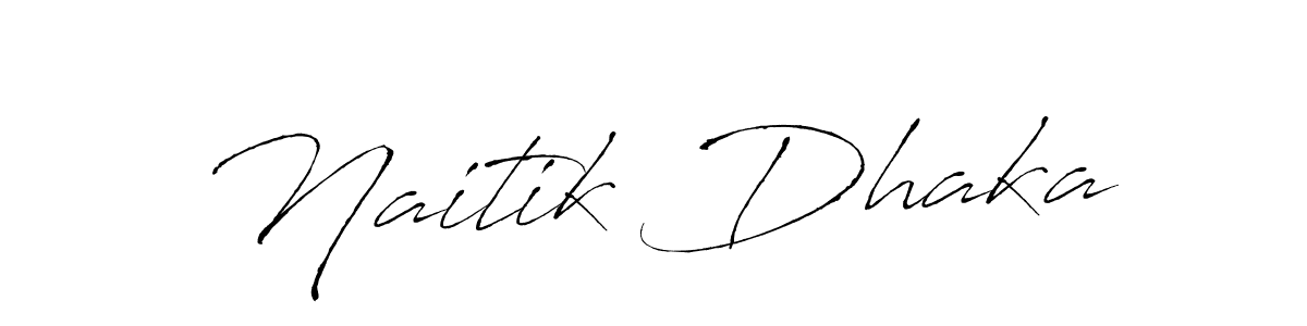 Also we have Naitik Dhaka name is the best signature style. Create professional handwritten signature collection using Antro_Vectra autograph style. Naitik Dhaka signature style 6 images and pictures png