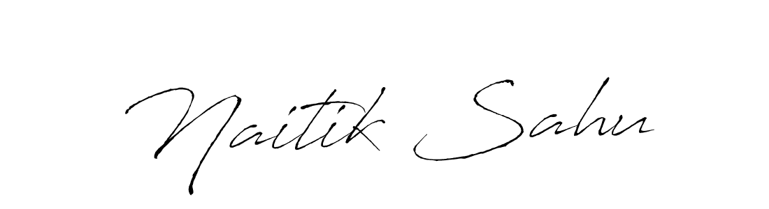 Also we have Naitik Sahu name is the best signature style. Create professional handwritten signature collection using Antro_Vectra autograph style. Naitik Sahu signature style 6 images and pictures png