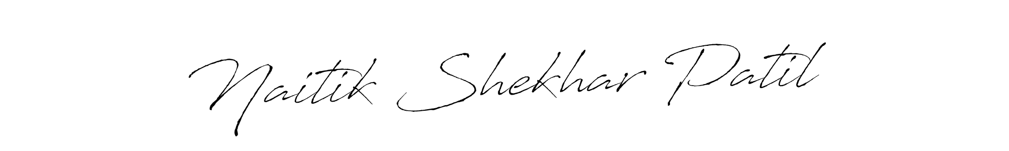 Create a beautiful signature design for name Naitik Shekhar Patil. With this signature (Antro_Vectra) fonts, you can make a handwritten signature for free. Naitik Shekhar Patil signature style 6 images and pictures png