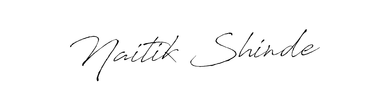 Make a beautiful signature design for name Naitik Shinde. With this signature (Antro_Vectra) style, you can create a handwritten signature for free. Naitik Shinde signature style 6 images and pictures png