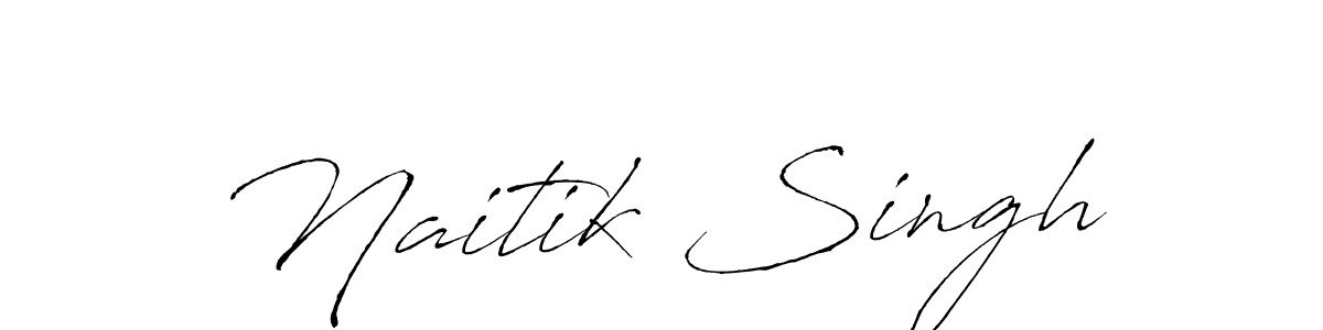 How to make Naitik Singh signature? Antro_Vectra is a professional autograph style. Create handwritten signature for Naitik Singh name. Naitik Singh signature style 6 images and pictures png