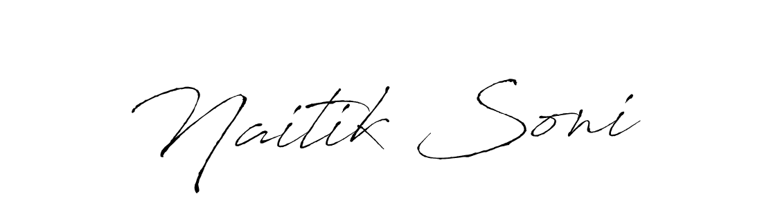 Similarly Antro_Vectra is the best handwritten signature design. Signature creator online .You can use it as an online autograph creator for name Naitik Soni. Naitik Soni signature style 6 images and pictures png