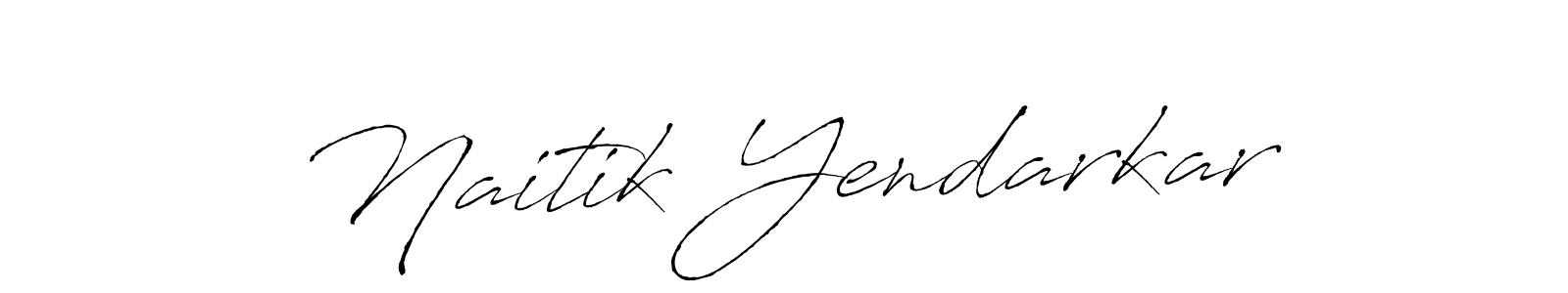 Design your own signature with our free online signature maker. With this signature software, you can create a handwritten (Antro_Vectra) signature for name Naitik Yendarkar. Naitik Yendarkar signature style 6 images and pictures png