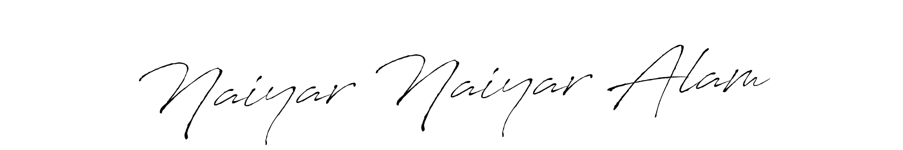 Antro_Vectra is a professional signature style that is perfect for those who want to add a touch of class to their signature. It is also a great choice for those who want to make their signature more unique. Get Naiyar Naiyar Alam name to fancy signature for free. Naiyar Naiyar Alam signature style 6 images and pictures png