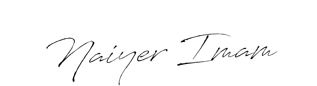 Create a beautiful signature design for name Naiyer Imam. With this signature (Antro_Vectra) fonts, you can make a handwritten signature for free. Naiyer Imam signature style 6 images and pictures png