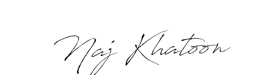 Design your own signature with our free online signature maker. With this signature software, you can create a handwritten (Antro_Vectra) signature for name Naj Khatoon. Naj Khatoon signature style 6 images and pictures png