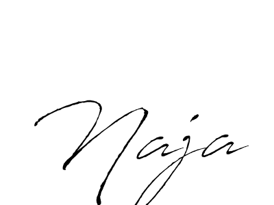 How to make Naja name signature. Use Antro_Vectra style for creating short signs online. This is the latest handwritten sign. Naja signature style 6 images and pictures png