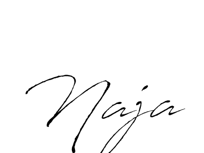 Make a beautiful signature design for name Naja. With this signature (Antro_Vectra) style, you can create a handwritten signature for free. Naja signature style 6 images and pictures png