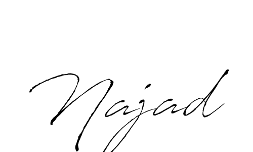 Make a beautiful signature design for name Najad. With this signature (Antro_Vectra) style, you can create a handwritten signature for free. Najad signature style 6 images and pictures png