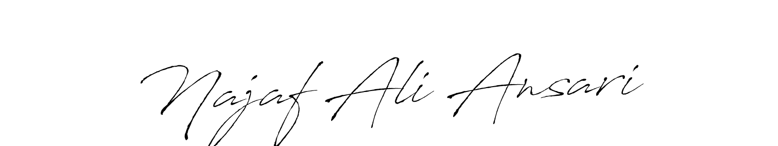 Design your own signature with our free online signature maker. With this signature software, you can create a handwritten (Antro_Vectra) signature for name Najaf Ali Ansari. Najaf Ali Ansari signature style 6 images and pictures png