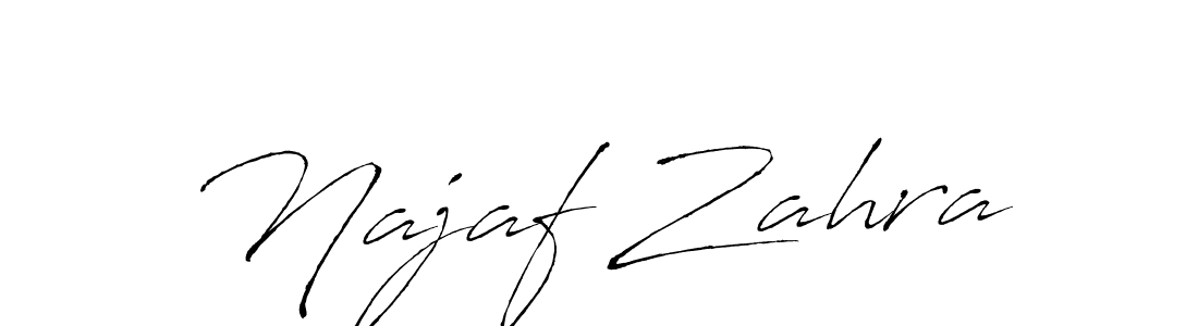 How to make Najaf Zahra name signature. Use Antro_Vectra style for creating short signs online. This is the latest handwritten sign. Najaf Zahra signature style 6 images and pictures png