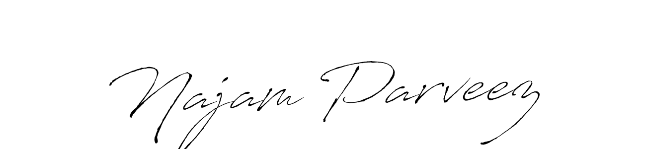 Also we have Najam Parveez name is the best signature style. Create professional handwritten signature collection using Antro_Vectra autograph style. Najam Parveez signature style 6 images and pictures png