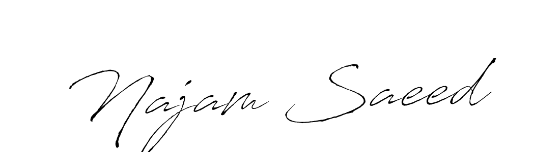 How to make Najam Saeed signature? Antro_Vectra is a professional autograph style. Create handwritten signature for Najam Saeed name. Najam Saeed signature style 6 images and pictures png