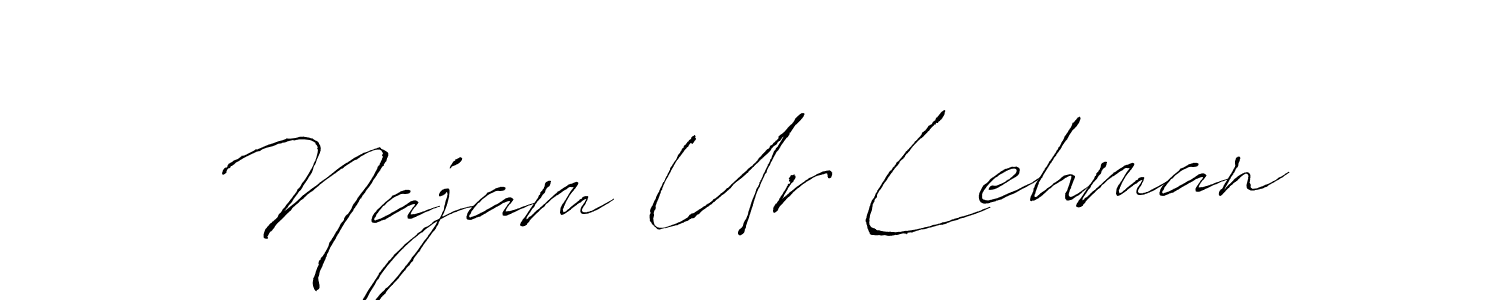 The best way (Antro_Vectra) to make a short signature is to pick only two or three words in your name. The name Najam Ur Lehman include a total of six letters. For converting this name. Najam Ur Lehman signature style 6 images and pictures png