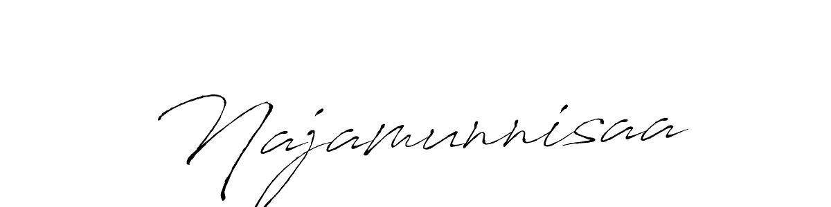 Najamunnisaa stylish signature style. Best Handwritten Sign (Antro_Vectra) for my name. Handwritten Signature Collection Ideas for my name Najamunnisaa. Najamunnisaa signature style 6 images and pictures png