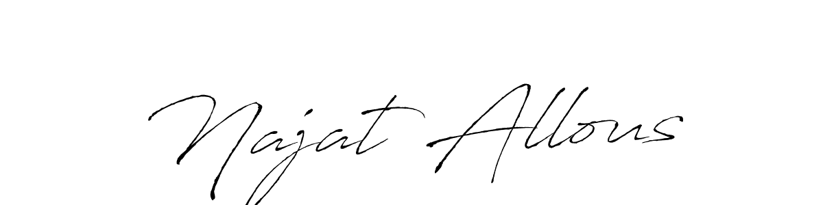 You should practise on your own different ways (Antro_Vectra) to write your name (Najat Allous) in signature. don't let someone else do it for you. Najat Allous signature style 6 images and pictures png