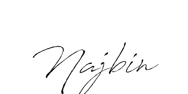 How to make Najbin name signature. Use Antro_Vectra style for creating short signs online. This is the latest handwritten sign. Najbin signature style 6 images and pictures png