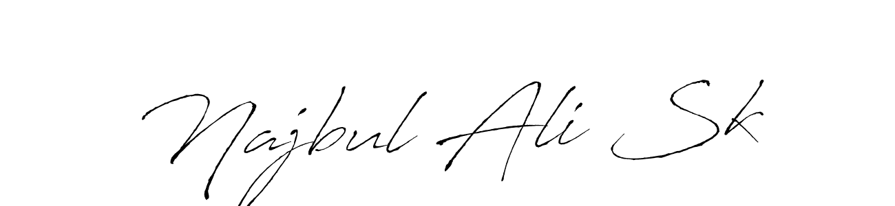 Create a beautiful signature design for name Najbul Ali Sk. With this signature (Antro_Vectra) fonts, you can make a handwritten signature for free. Najbul Ali Sk signature style 6 images and pictures png