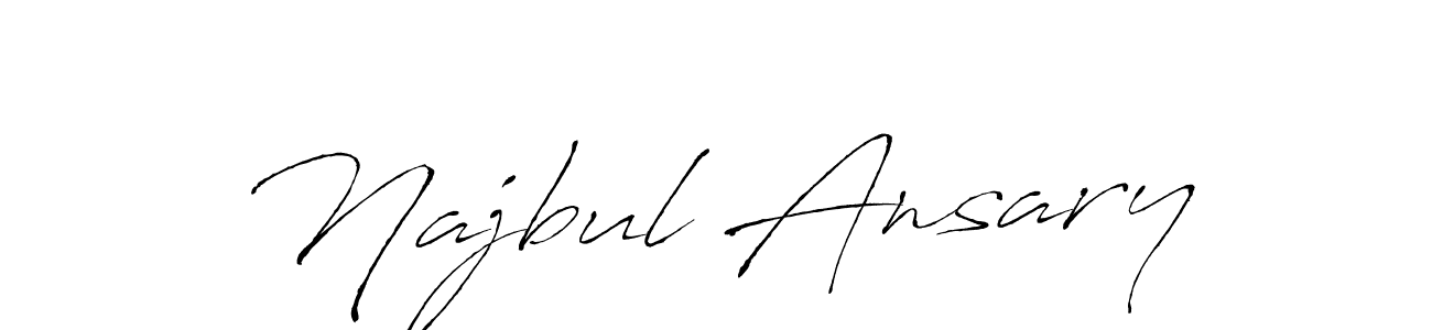 Antro_Vectra is a professional signature style that is perfect for those who want to add a touch of class to their signature. It is also a great choice for those who want to make their signature more unique. Get Najbul Ansary name to fancy signature for free. Najbul Ansary signature style 6 images and pictures png