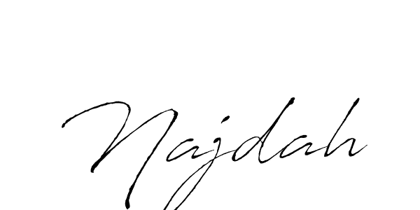 How to make Najdah signature? Antro_Vectra is a professional autograph style. Create handwritten signature for Najdah name. Najdah signature style 6 images and pictures png