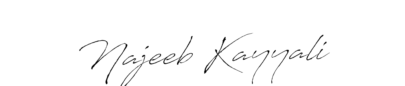 Antro_Vectra is a professional signature style that is perfect for those who want to add a touch of class to their signature. It is also a great choice for those who want to make their signature more unique. Get Najeeb Kayyali name to fancy signature for free. Najeeb Kayyali signature style 6 images and pictures png