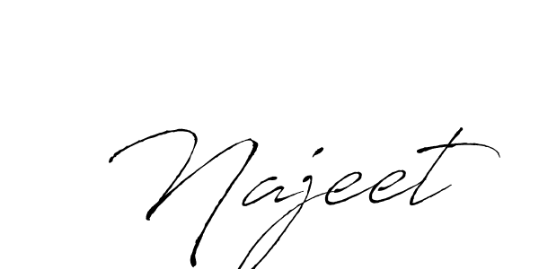 Use a signature maker to create a handwritten signature online. With this signature software, you can design (Antro_Vectra) your own signature for name Najeet. Najeet signature style 6 images and pictures png
