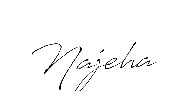 Create a beautiful signature design for name Najeha. With this signature (Antro_Vectra) fonts, you can make a handwritten signature for free. Najeha signature style 6 images and pictures png