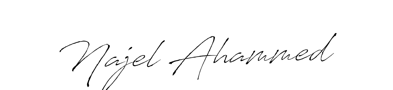 It looks lik you need a new signature style for name Najel Ahammed. Design unique handwritten (Antro_Vectra) signature with our free signature maker in just a few clicks. Najel Ahammed signature style 6 images and pictures png
