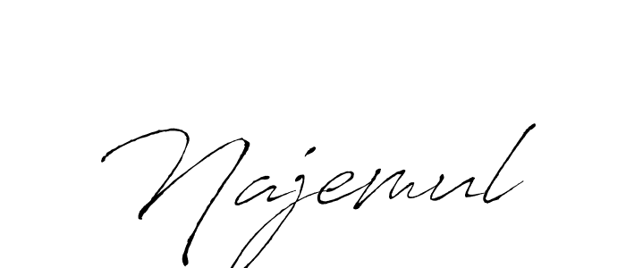 How to make Najemul name signature. Use Antro_Vectra style for creating short signs online. This is the latest handwritten sign. Najemul signature style 6 images and pictures png