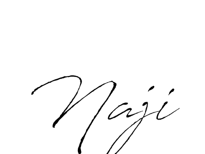 Design your own signature with our free online signature maker. With this signature software, you can create a handwritten (Antro_Vectra) signature for name Naji. Naji signature style 6 images and pictures png